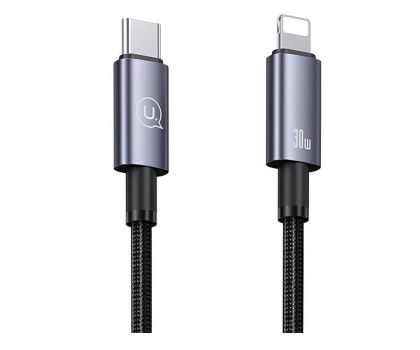 Kabel USAMS Kabel USB-C na Lightning 30W 1,2mFast Charging stalowy